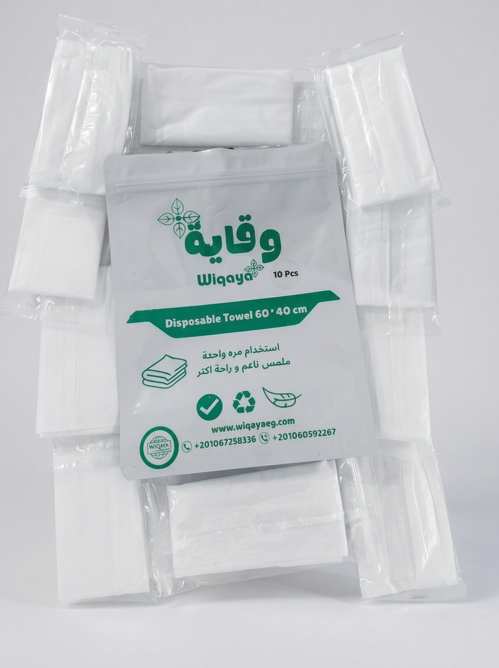 A pack of 10 Pcs of Disposable Towel – 60 × 40 cm